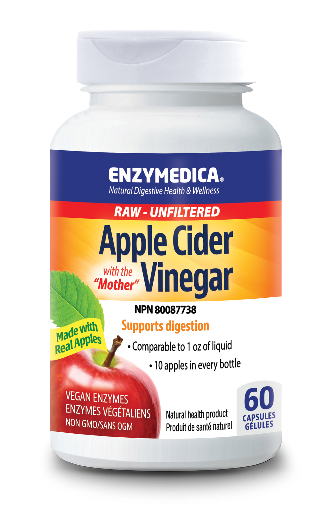 Raw ACV +Mother, 60 Capsules